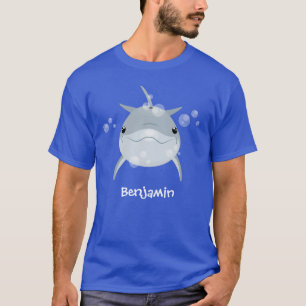 Camiseta Ilustracion personalizado de delfines kawaii