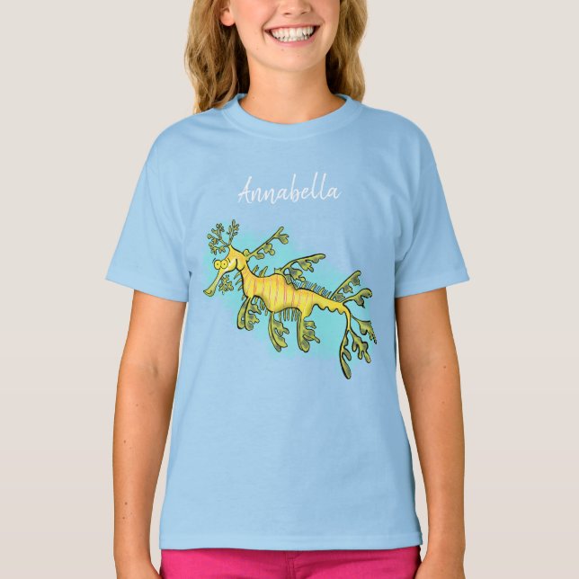 Camiseta Ilustracion personalizado de dragón marino diverti (Anverso)