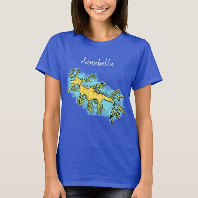 Camiseta Ilustracion personalizado de dragón marino diverti (Anverso)