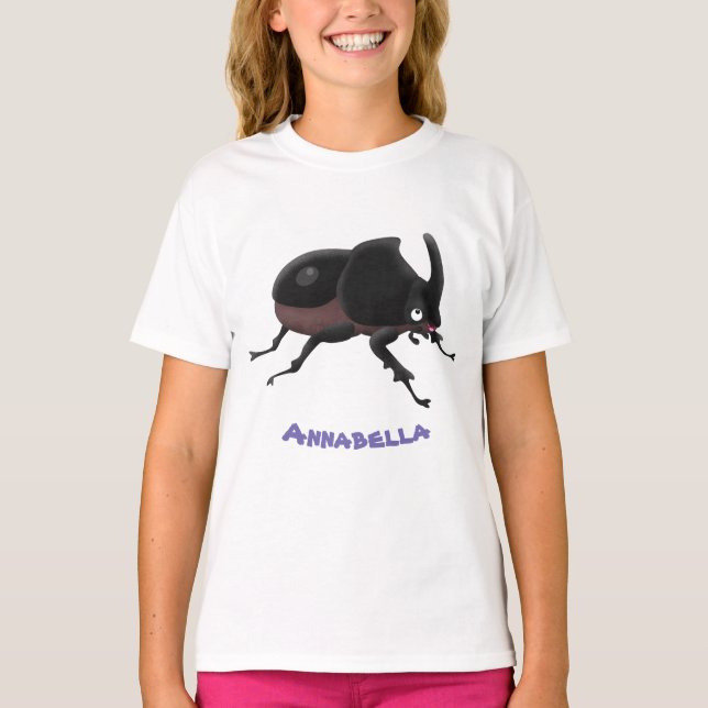 Camiseta Ilustracion personalizado de escarabajo rinoceront (Anverso)