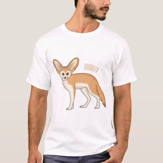 Camiseta Ilustracion personalizado de Fennec fox (Anverso)