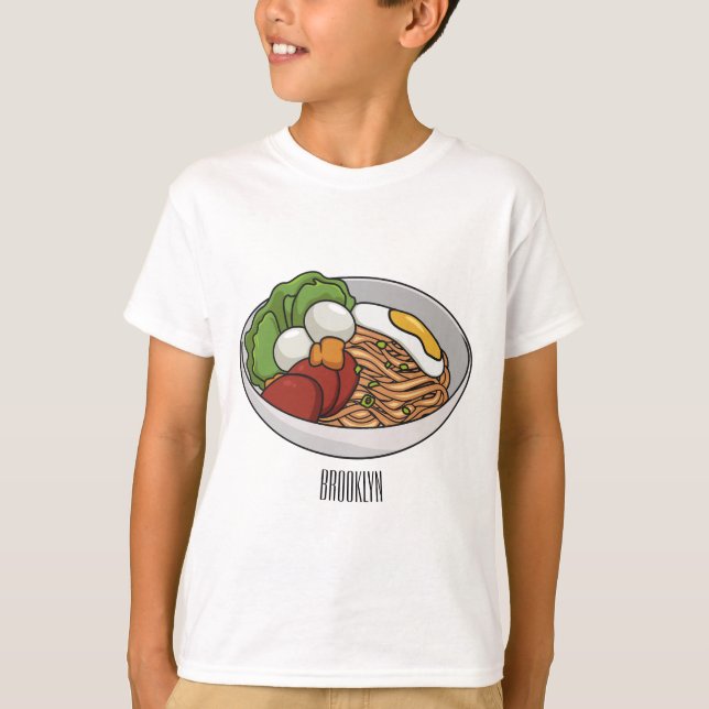 Camiseta Ilustracion personalizado de fideos (Anverso)