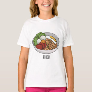 Camiseta Ilustracion personalizado de fideos