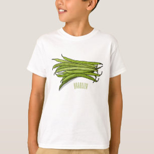 Camiseta Ilustracion personalizado de frijol verde