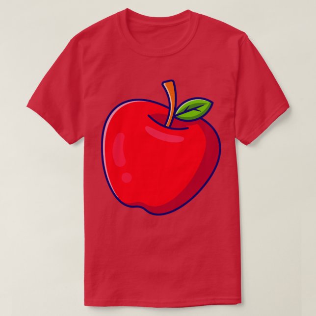 Camiseta Ilustracion Personalizado de fruta de Apple (Diseño del anverso)