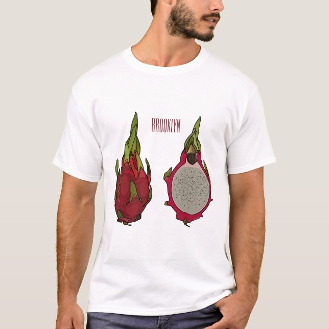 Camiseta Ilustracion personalizado de fruta dragón (Anverso)