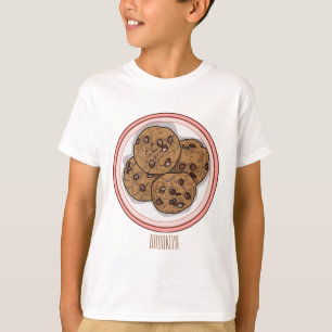 Camiseta Ilustracion personalizado de galletas de chocolate