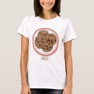 Camiseta Ilustracion personalizado de galletas de chocolate