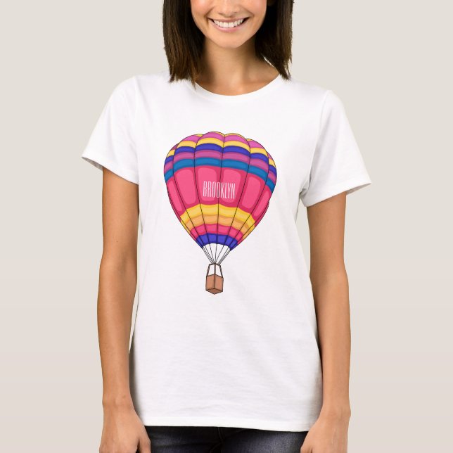 Camiseta Ilustracion personalizado de globo aerostático (Anverso)
