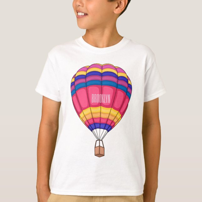 Camiseta Ilustracion personalizado de globo aerostático (Anverso)