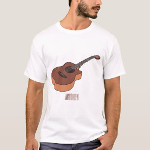 Camiseta Ilustracion personalizado de guitarra acústica