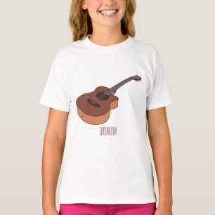 Camiseta Ilustracion personalizado de guitarra acústica