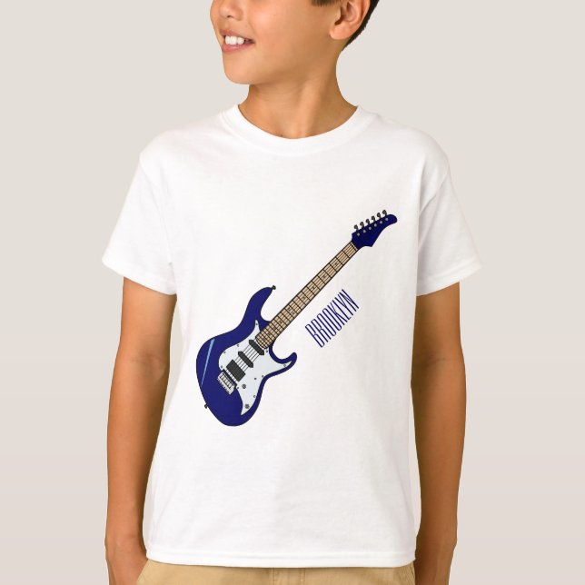 Camiseta Ilustracion personalizado de guitarra eléctrica (Anverso)