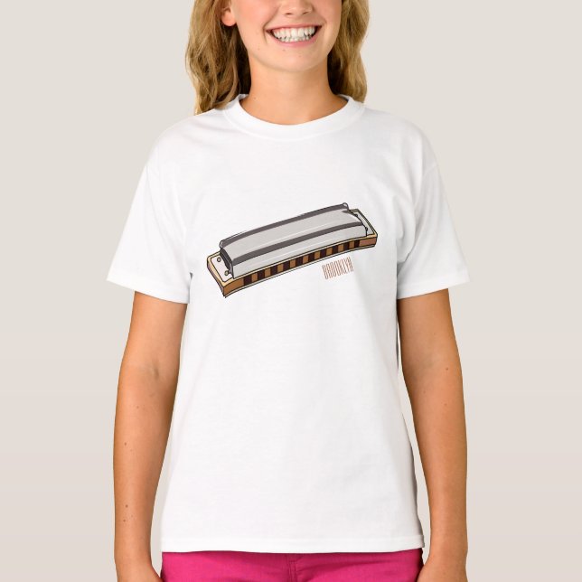 Camiseta Ilustracion personalizado de Harmonica (Anverso)