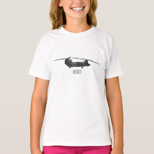 Camiseta Ilustracion personalizado de helicóptero del ejérc