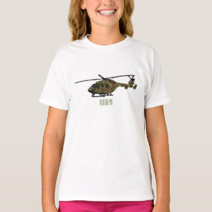 Camiseta Ilustracion personalizado de helicópteros del ejér