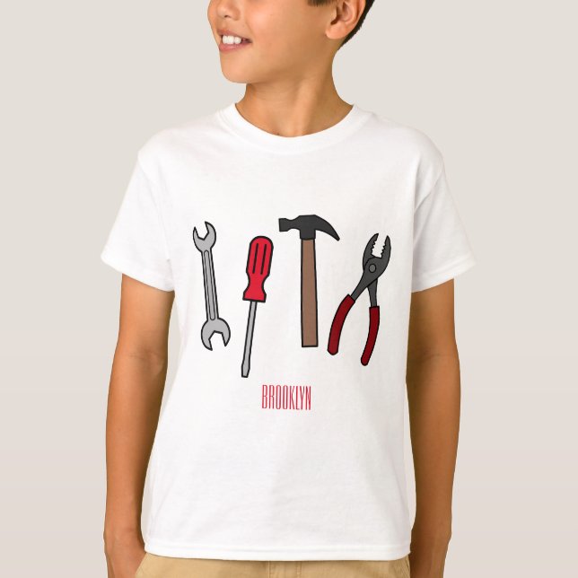 Camiseta Ilustracion personalizado de herramientas de carpi (Anverso)