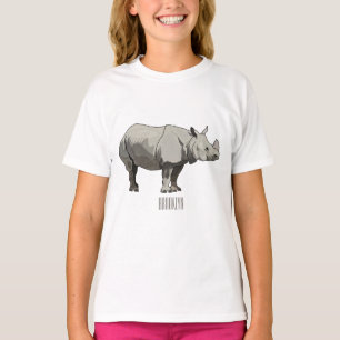 Camiseta Ilustracion personalizado de Javan rhinoceros