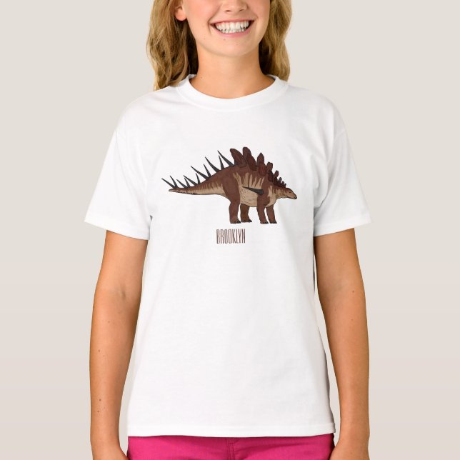 Camiseta Ilustracion personalizado de Kentrosaurus (Anverso)