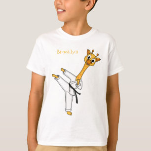 Camiseta Ilustracion personalizado de Kung Fu giraffe