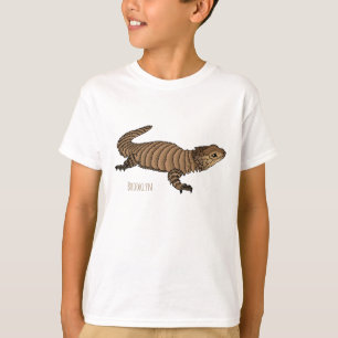 Camiseta Ilustracion personalizado de lagarto de Armadillo