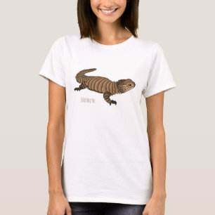 Camiseta Ilustracion personalizado de lagarto de Armadillo