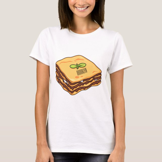 Camiseta Ilustracion personalizado de Lasagna (Anverso)