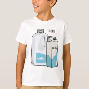 Camiseta Ilustracion personalizado de leche