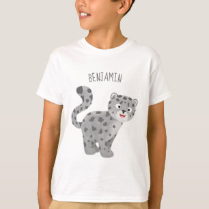 Camiseta Ilustracion personalizado de leopardo de las nieve