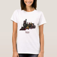 Ilustracion personalizado de locomotora de vapor