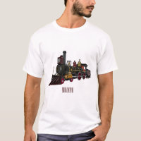 Ilustracion personalizado de locomotora de vapor