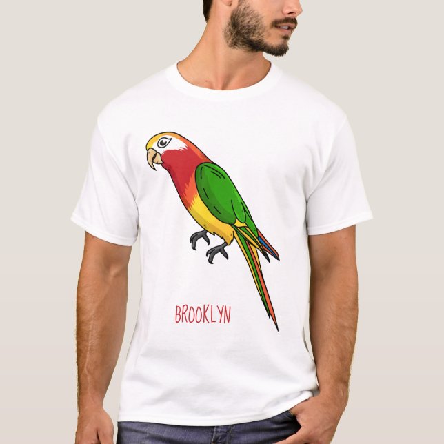 Camiseta Ilustracion personalizado de loro feliz (Anverso)