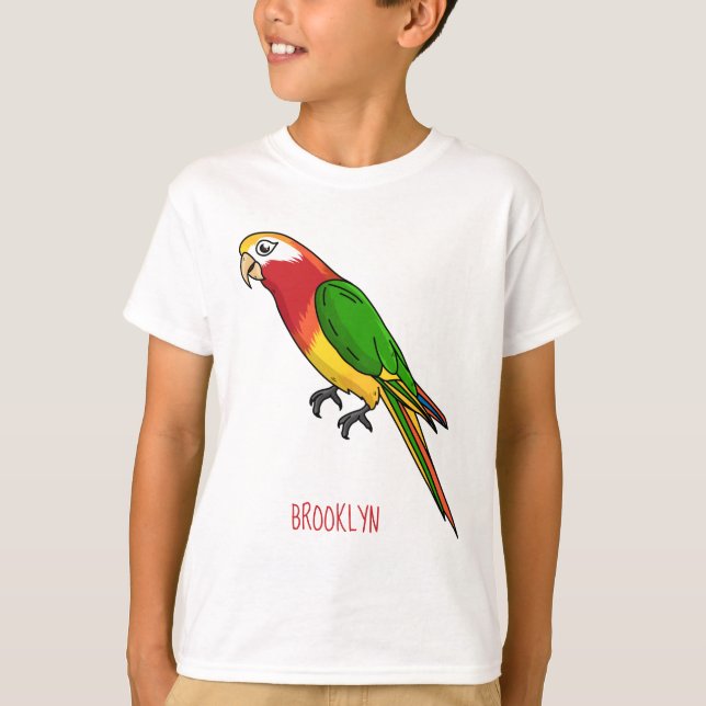 Camiseta Ilustracion personalizado de loro feliz (Anverso)
