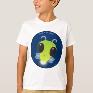 Camiseta Ilustracion personalizado de luciérnaga con brillo