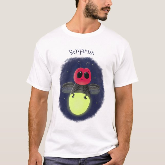 Camiseta Ilustracion personalizado de luciérnaga de bichos  (Anverso)