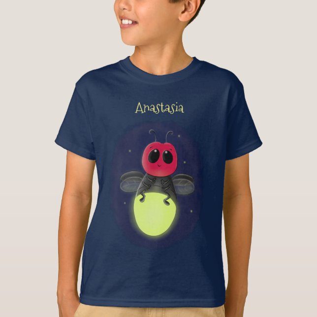 Camiseta Ilustracion personalizado de luciérnaga de bichos  (Anverso)