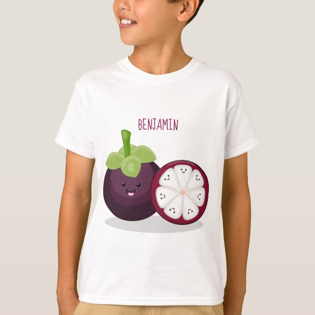 Camiseta Ilustracion personalizado de mangostino morado (Anverso)