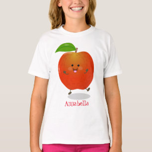 Camiseta Ilustracion personalizado de manzana bailando a la
