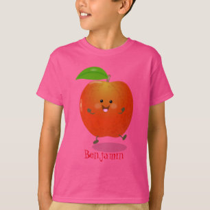 Camiseta Ilustracion personalizado de manzana bailando a la