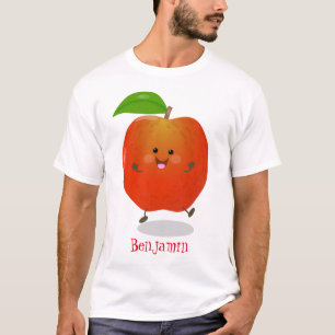 Camiseta Ilustracion personalizado de manzana bailando a la