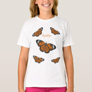 Camiseta Ilustracion personalizado de mariposa monarca