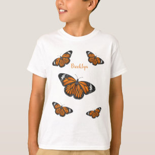 Camiseta Ilustracion personalizado de mariposa monarca