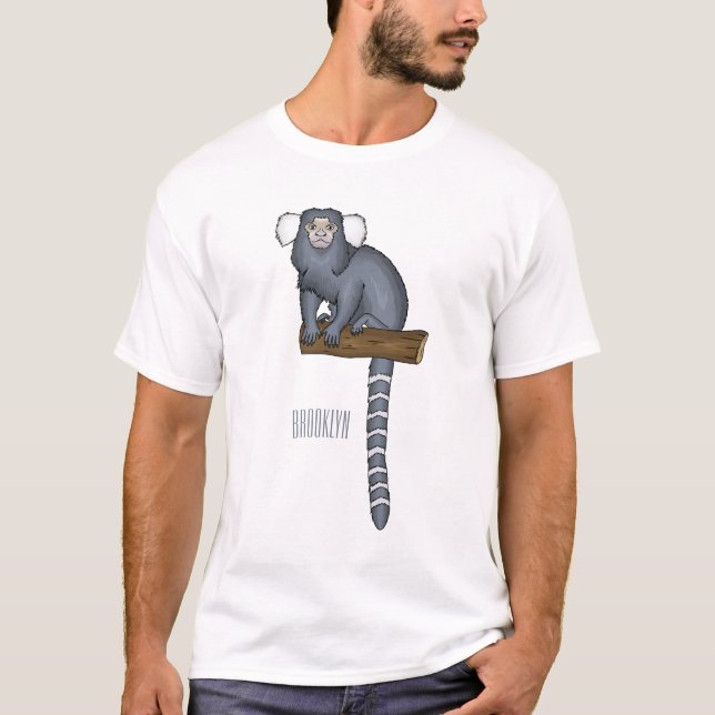 Camiseta Ilustracion personalizado de marmoset común (Anverso)