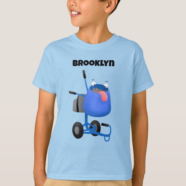 Camiseta Ilustracion personalizado de mezclador de cemento  (Anverso)