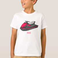 Ilustracion personalizado de moto acuática