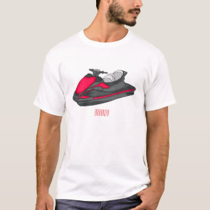 Camiseta Ilustracion personalizado de moto acuática