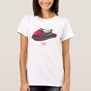 Camiseta Ilustracion personalizado de moto acuática