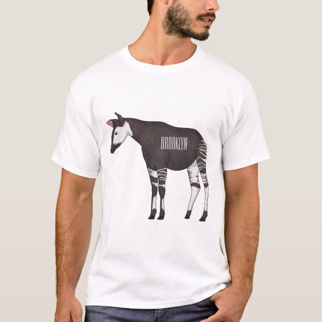 Camiseta Ilustracion personalizado de Okapi (Anverso)