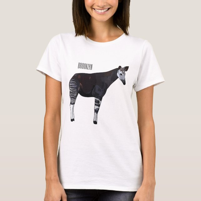 Camiseta Ilustracion personalizado de Okapi (Anverso)