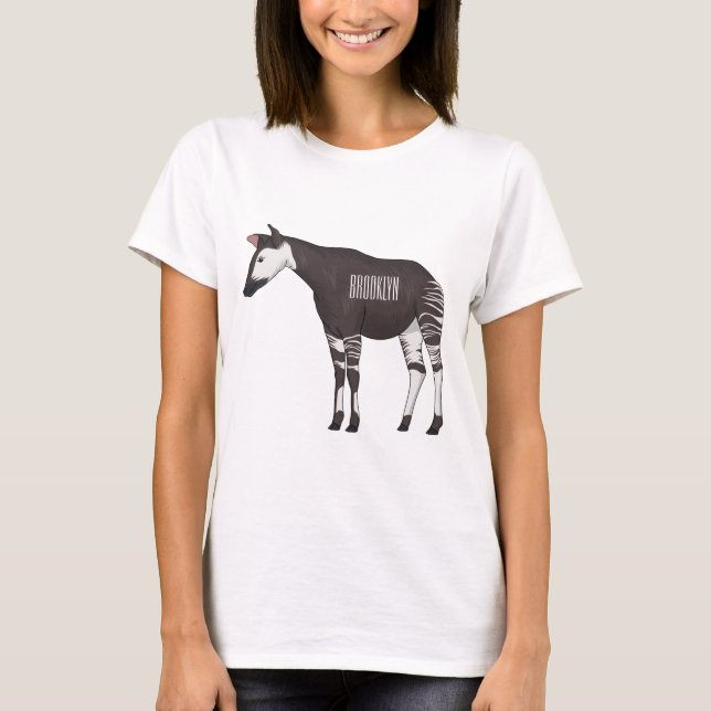 Camiseta Ilustracion personalizado de Okapi (Anverso)